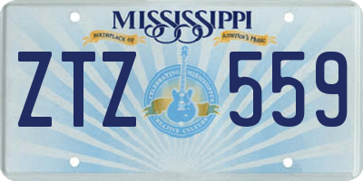 MS license plate ZTZ559