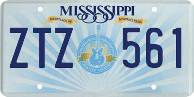MS license plate ZTZ561