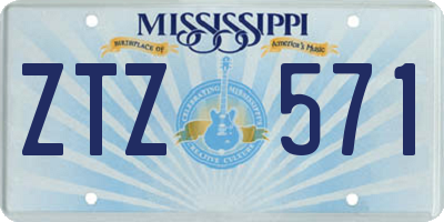 MS license plate ZTZ571