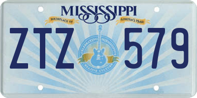 MS license plate ZTZ579