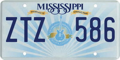MS license plate ZTZ586