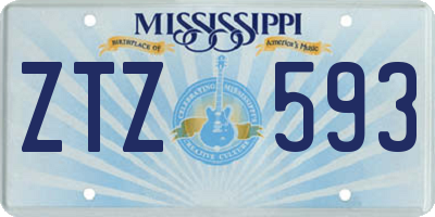 MS license plate ZTZ593