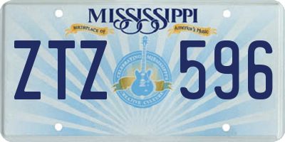 MS license plate ZTZ596