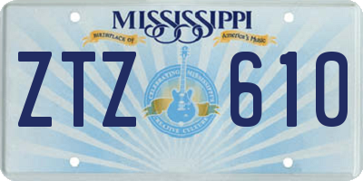 MS license plate ZTZ610