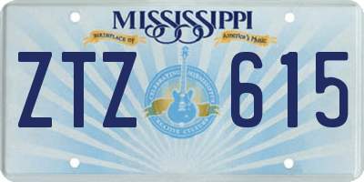 MS license plate ZTZ615