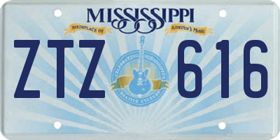MS license plate ZTZ616