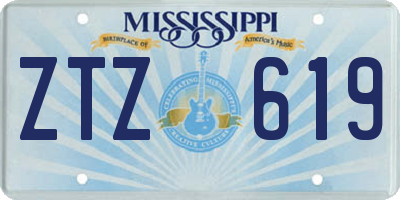 MS license plate ZTZ619