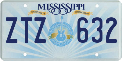 MS license plate ZTZ632