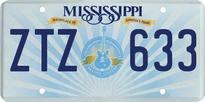 MS license plate ZTZ633