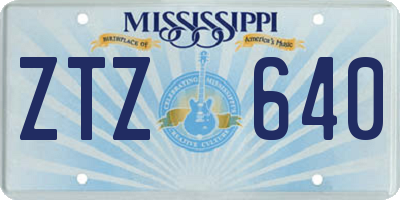 MS license plate ZTZ640