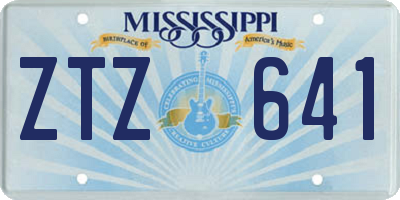 MS license plate ZTZ641