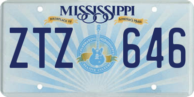 MS license plate ZTZ646