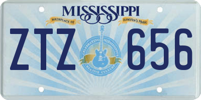 MS license plate ZTZ656