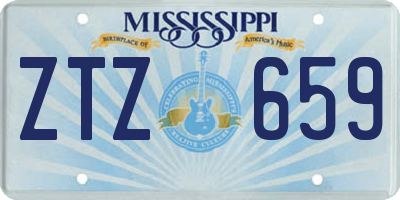 MS license plate ZTZ659