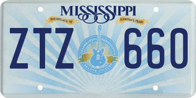 MS license plate ZTZ660