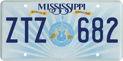 MS license plate ZTZ682