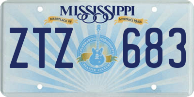 MS license plate ZTZ683