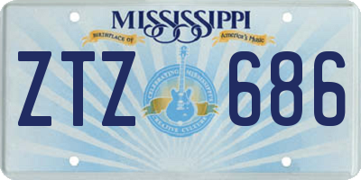 MS license plate ZTZ686
