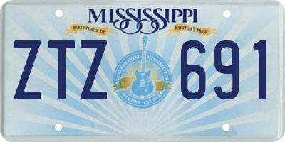 MS license plate ZTZ691