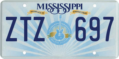 MS license plate ZTZ697