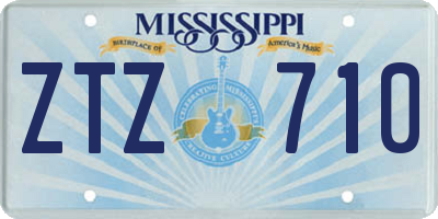 MS license plate ZTZ710