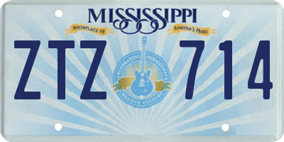 MS license plate ZTZ714