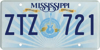 MS license plate ZTZ721