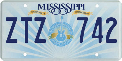 MS license plate ZTZ742
