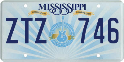 MS license plate ZTZ746
