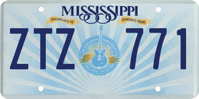 MS license plate ZTZ771