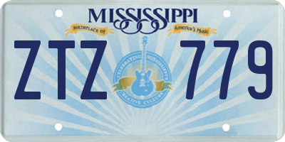 MS license plate ZTZ779