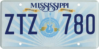 MS license plate ZTZ780