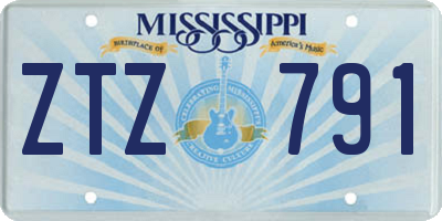 MS license plate ZTZ791