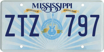 MS license plate ZTZ797