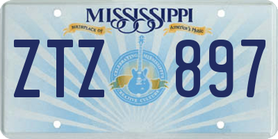 MS license plate ZTZ897