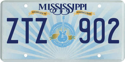 MS license plate ZTZ902