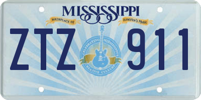 MS license plate ZTZ911