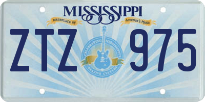 MS license plate ZTZ975