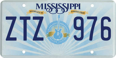 MS license plate ZTZ976