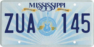 MS license plate ZUA145
