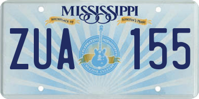 MS license plate ZUA155