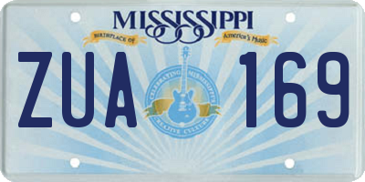 MS license plate ZUA169