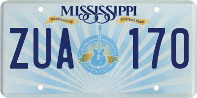 MS license plate ZUA170