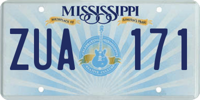 MS license plate ZUA171