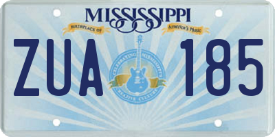 MS license plate ZUA185