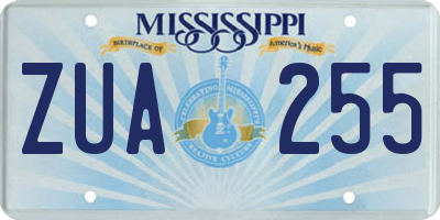 MS license plate ZUA255