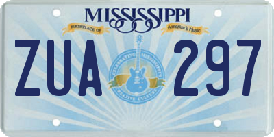 MS license plate ZUA297