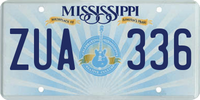 MS license plate ZUA336