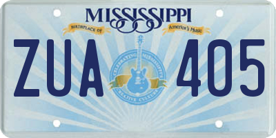 MS license plate ZUA405
