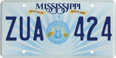 MS license plate ZUA424